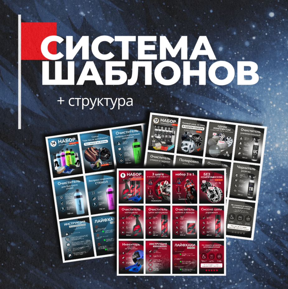 Карточки, которые продают: система шаблонов + структура